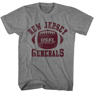 USFL New Jersey Generals Grey Tall T-shirt