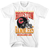 USFL Houston Gamblers Southern Division White T-shirt