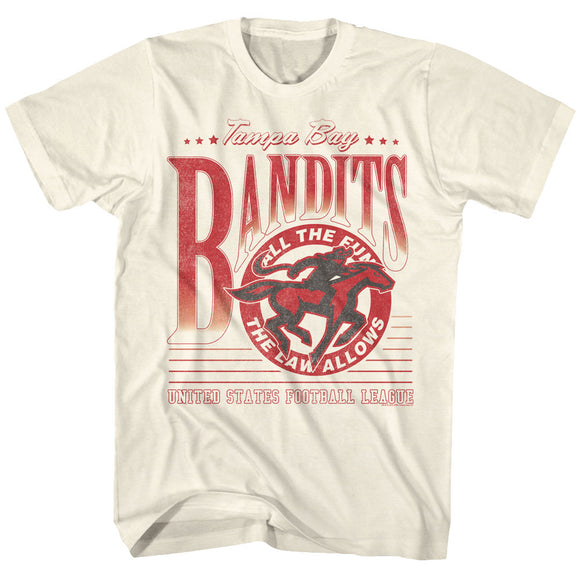 USFL Vintage Tampa Bay Bandits Natural T-shirt