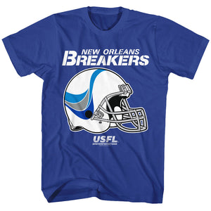 USFL New Orleans Breakers Helmet Logo Royal T-shirt