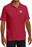 Waving USA Flag Polo Patch Pocket Print - Yoga Clothing for You