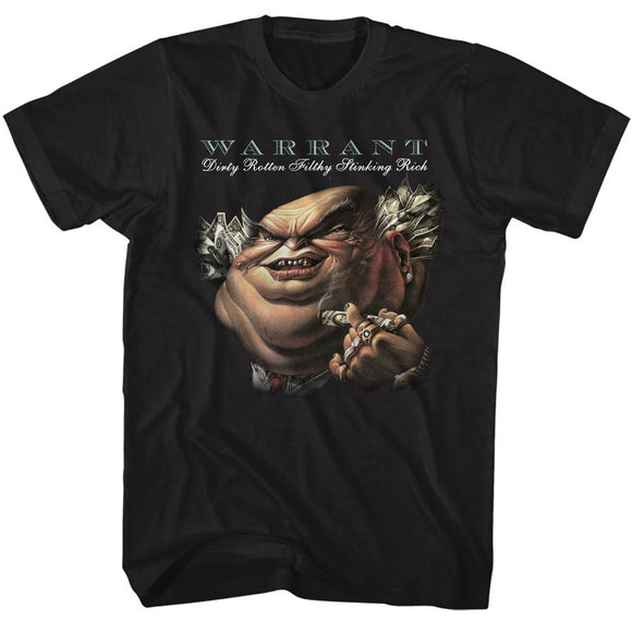 Warrant Band T-Shirt Dirty Rotten Filthy Stinking Rich Black Tee - Yoga Clothing for You