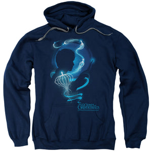 Fantastic Beasts 2 Hoodie Newt Silhouette Navy Hoody - Yoga Clothing for You