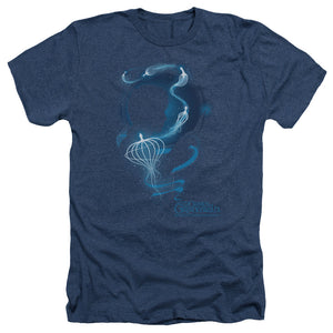 Fantastic Beasts 2 Heather T-Shirt Newt Silhouette Navy Tee - Yoga Clothing for You