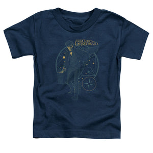 Fantastic Beasts 2 Toddler T-Shirt Newt Holding Suitcase Navy Tee - Yoga Clothing for You