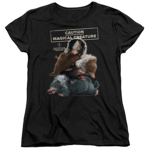 Fantastic Beasts 2 Womens T-Shirt Creature Pile Up Black Tee - Yoga Clothing for You