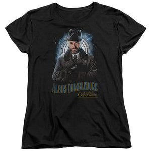 Fantastic Beasts 2 Womens T-Shirt Albus Dumbledore Black Tee - Yoga Clothing for You