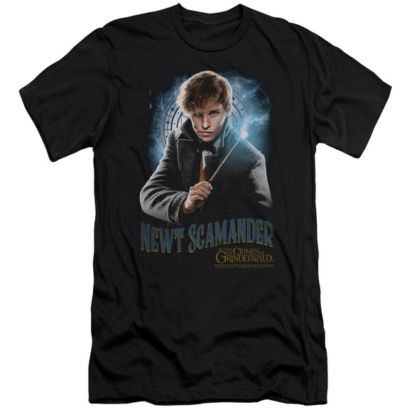 Fantastic Beasts 2 Slim Fit T-Shirt Newt Scamander Black Tee - Yoga Clothing for You
