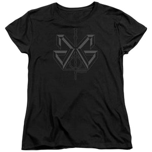 Fantastic Beasts 2 Womens T-Shirt Symbol Black Tee - Yoga Clothing for You