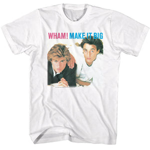 Wham Tall T-Shirt Make It Big Album Cover White Tee - Yoga Clothing for You