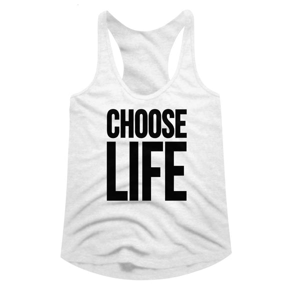 Wham Ladies Racerback Tanktop Choose Life White Tank - Yoga Clothing for You