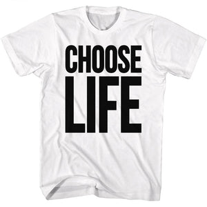 Wham Tall T-Shirt Choose Life White Tee - Yoga Clothing for You