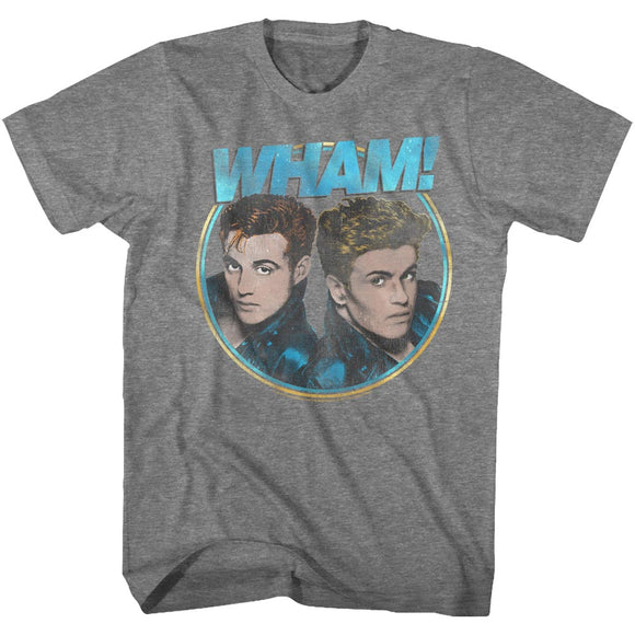 Wham T-Shirt Circle Portrait Graphite Heather Tee - Yoga Clothing for You