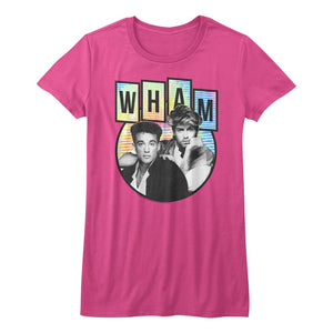 Wham Juniors Shirt Pastel Colors Fuschia Tee - Yoga Clothing for You