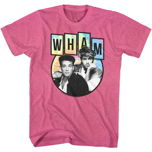 Wham T-Shirt Pastel Colors Pink Heather Tee - Yoga Clothing for You