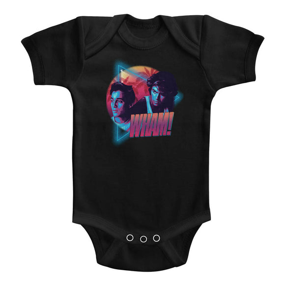 Wham Infant Bodysuit Neon Portrait Black Romper - Yoga Clothing for You