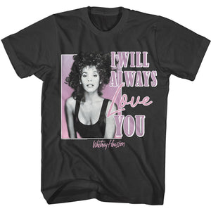 Whitney Houston I Will Always Love You Song Smoke T-shirt - Yoga Clothing for You