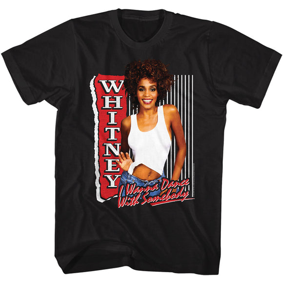 Whitney Houston I Wanna Dance With Somebody Song Black Tall T-shirt - Yoga Clothing for You