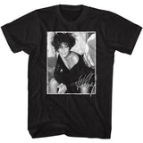 Whitney Houston Black and White Photo Signed Black T-shirt - Yoga Clothing for You