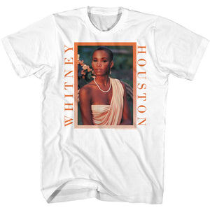 Whitney Houston Short Hairstyle Portrait White Tall T-shirt - Yoga Clothing for You