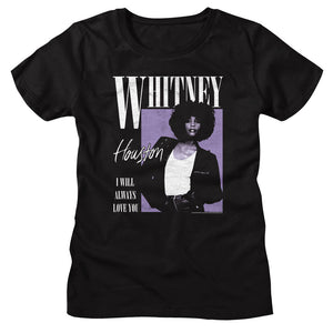 Whitney Houston Ladies T-Shirt I Will Always Love You Hit Song Tee - Yoga Clothing for You