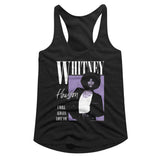 Whitney Houston Ladies Racerback Tanktop I Will Always Love You Hit Song Tank - Yoga Clothing for You