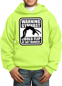 Kids Gymnastics Hoodie Warning Gymnast - Yoga Clothing for You