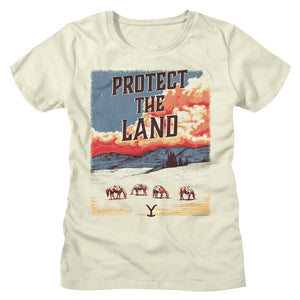 Yellowstone Ladies T-Shirt Protect the Land Tee - Yoga Clothing for You