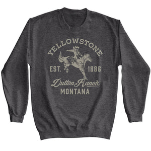 Yellowstone Dutton Ranch Cowboy Dark Heather Sweatshirt - Yoga Clothing for You
