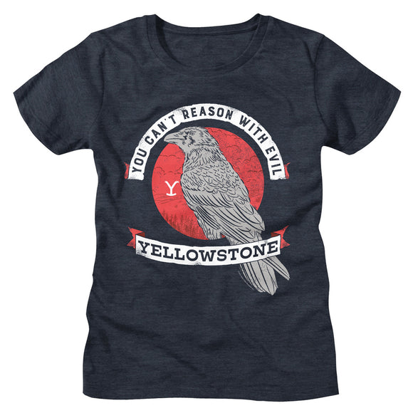 Yellowstone Ladies T-Shirt You Can't Reason With Evil Tee - Yoga Clothing for You