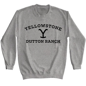 Yellowstone Dutton Ranch Black Logo Graphite Heather Sweatshirt - Yoga Clothing for You