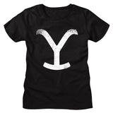 Yellowstone Ladies T-Shirt Vintage Y Logo Tee - Yoga Clothing for You