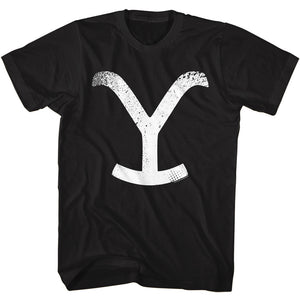 Yellowstone Vintage Y Logo Black Tall T-shirt - Yoga Clothing for You