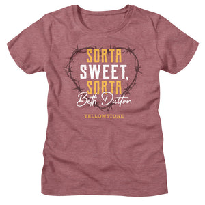 Yellowstone Ladies T-Shirt Sorta Sweet Sorta Beth Dutton Tee - Yoga Clothing for You