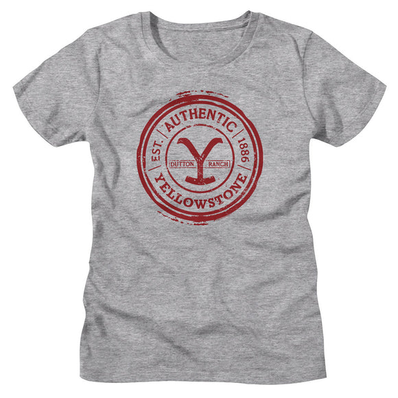 Yellowstone Ladies T-Shirt Authentic Est 1886 Tee - Yoga Clothing for You