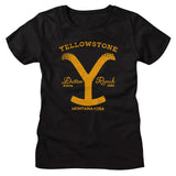 Yellowstone Ladies T-Shirt Dutton Ranch Y Logo Tee - Yoga Clothing for You