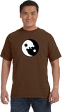 Yin Yang Wolves Heavyweight Pigment Dye Yoga Tee Shirt - Yoga Clothing for You