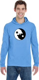 Yin Yang Wolves Heavyweight Pigment Hoodie Yoga Tee Shirt - Yoga Clothing for You