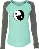 Yin Yang Wolves Preppy Patch Yoga Tee Shirt - Yoga Clothing for You