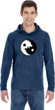 Yin Yang Wolves Heavyweight Pigment Hoodie Yoga Tee Shirt - Yoga Clothing for You