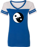 Yin Yang Wolves Powder Puff Yoga Tee Shirt - Yoga Clothing for You