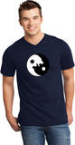 Yin Yang Wolves Important V-neck Yoga Tee Shirt - Yoga Clothing for You