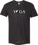 Yin Yang Yoga Text Burnout Yoga Tee Shirt - Yoga Clothing for You