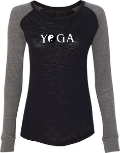 Yin Yang Yoga Text Preppy Patch Yoga Tee Shirt - Yoga Clothing for You