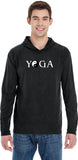 Yin Yang Yoga Text Heavyweight Pigment Hoodie Yoga Tee - Yoga Clothing for You