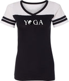 Yin Yang Yoga Text Powder Puff Yoga Tee Shirt - Yoga Clothing for You