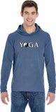 Yin Yang Yoga Text Heavyweight Pigment Hoodie Yoga Tee - Yoga Clothing for You