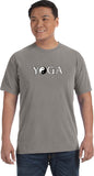 Yin Yang Yoga Text Heavyweight Pigment Dye Yoga Tee Shirt - Yoga Clothing for You