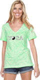 Yin Yang Yoga Text Burnout V-neck Yoga Tee Shirt - Yoga Clothing for You