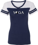 Yin Yang Yoga Text Powder Puff Yoga Tee Shirt - Yoga Clothing for You